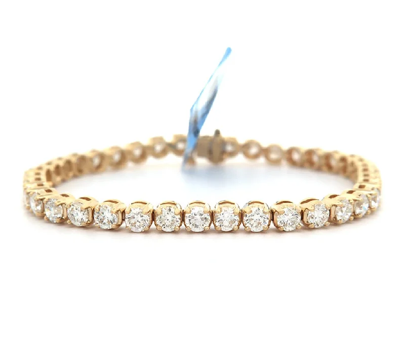 Bracelets For Modern Styles-New 10.0ctw Round Diamond Tennis Bracelet in 14K