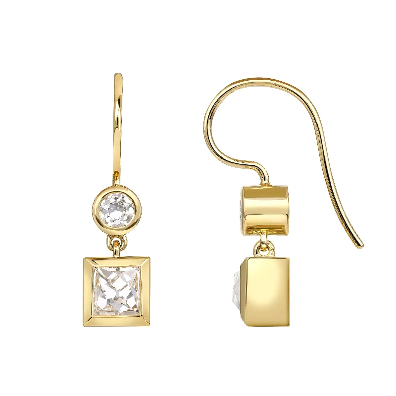 Elegant Drop Earrings For Weddings-KARINA DOUBLE DROPS