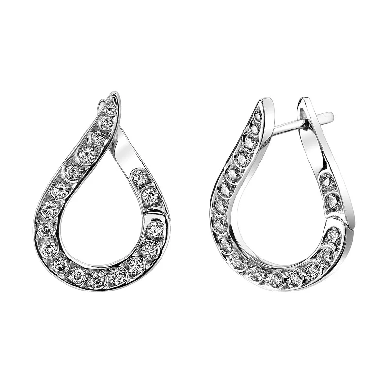 Stunning Gemstone Earrings For Elegant Parties-Dew Drop Shaped Diamond Earrings