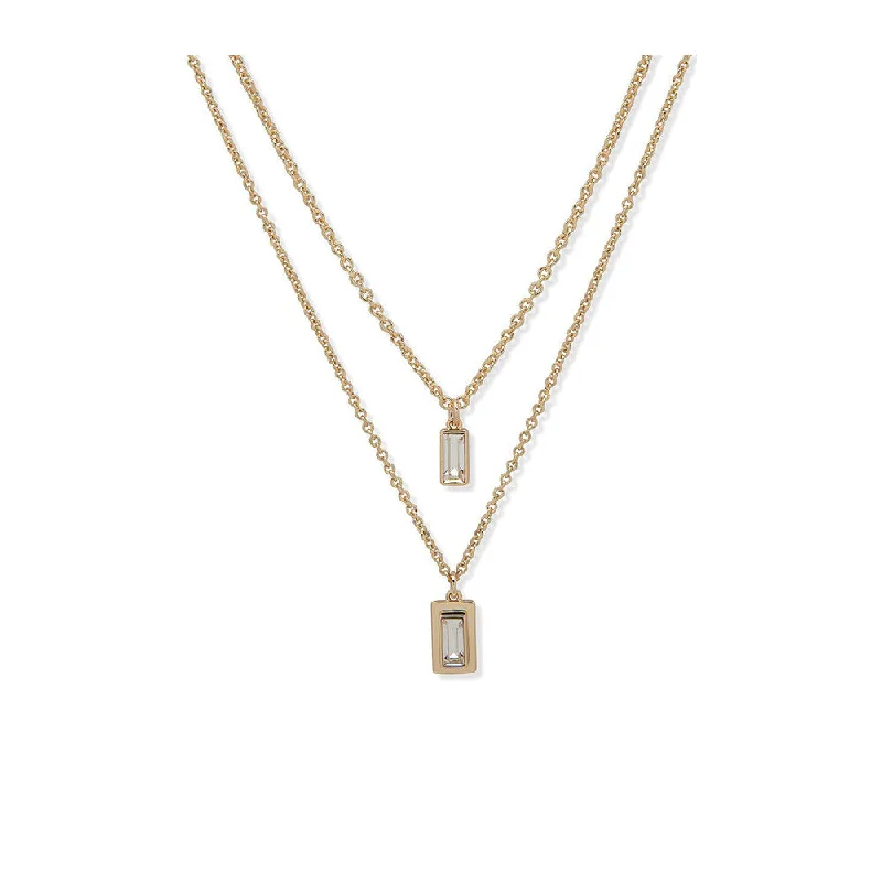 Unique Bar Necklaces For Trendy Looks-Baguette Women Necklace