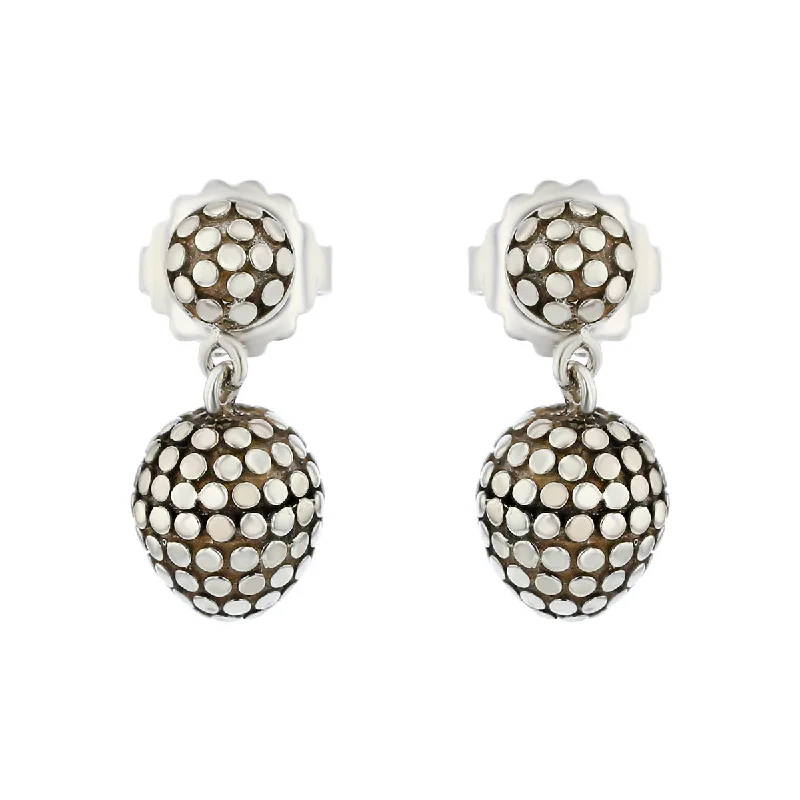 Statement Earrings For Unique Style-John Hardy Sterling Silver Dot Drop Earrings