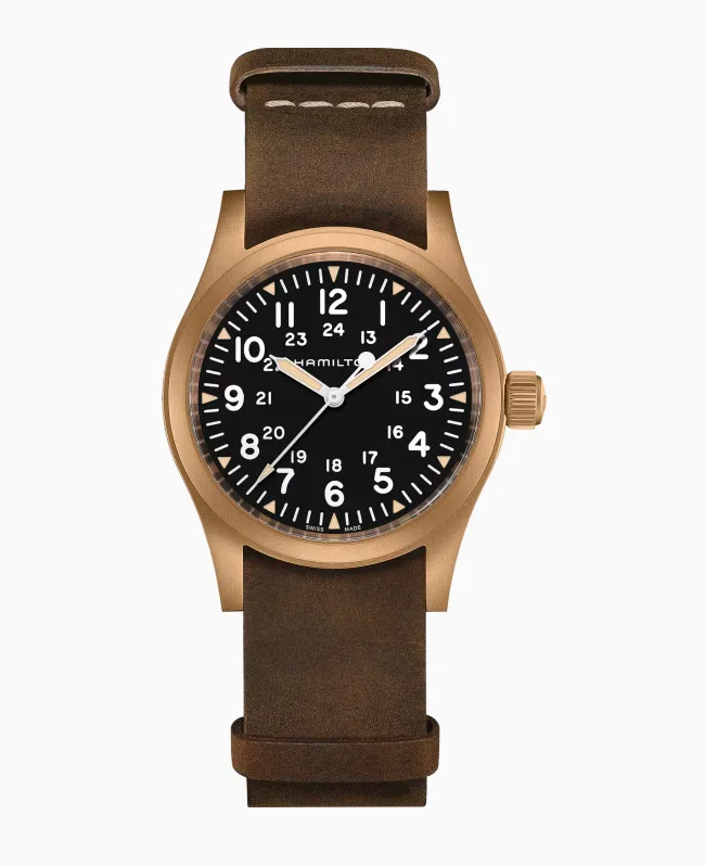 Watches With Rhinestones-Hamilton -Khaki Field Mechanical Bronze