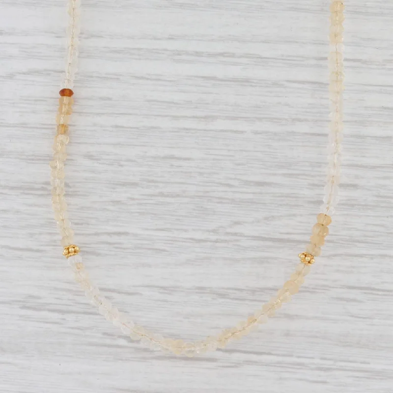 Elegant Layered Necklaces For Special Events-New Nina Nguyen Harmony Necklace Citrine Bead Sterling Gold Vermeil Long