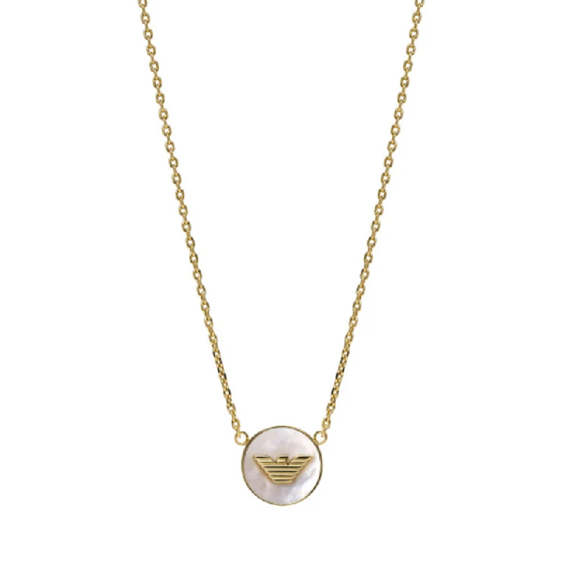 Bold Multi-Chain Necklaces For Fashion Statements-Women Eagle Logo Gold Necklace