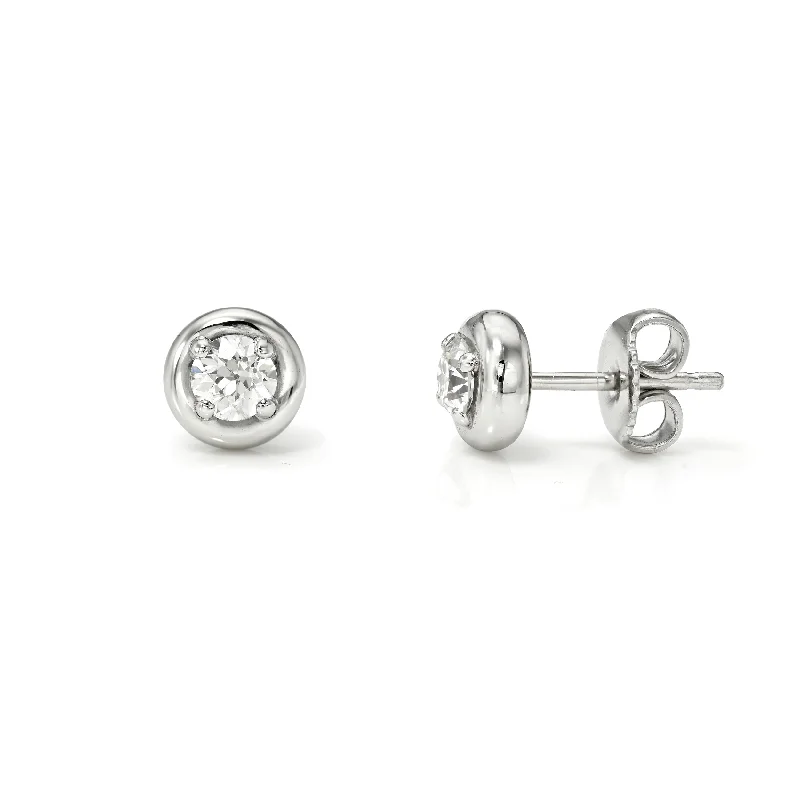 Sterling Silver Hoop Earrings-RANDI STUDS