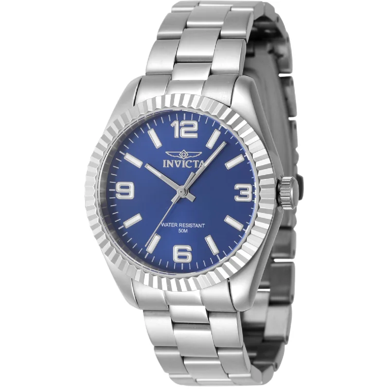 Watches With Black Designs-Invicta Women's Quartz Watch - Specialty Blue Dial Stainless Steel Bracelet | 47466