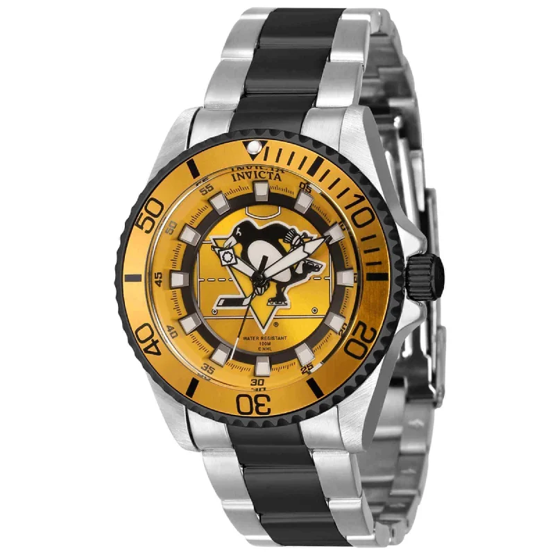 Watches For Gifts-Invicta Women's Quartz Watch - NHL Pittsburgh Penguins Two Tone Steel Bracelet | 42208