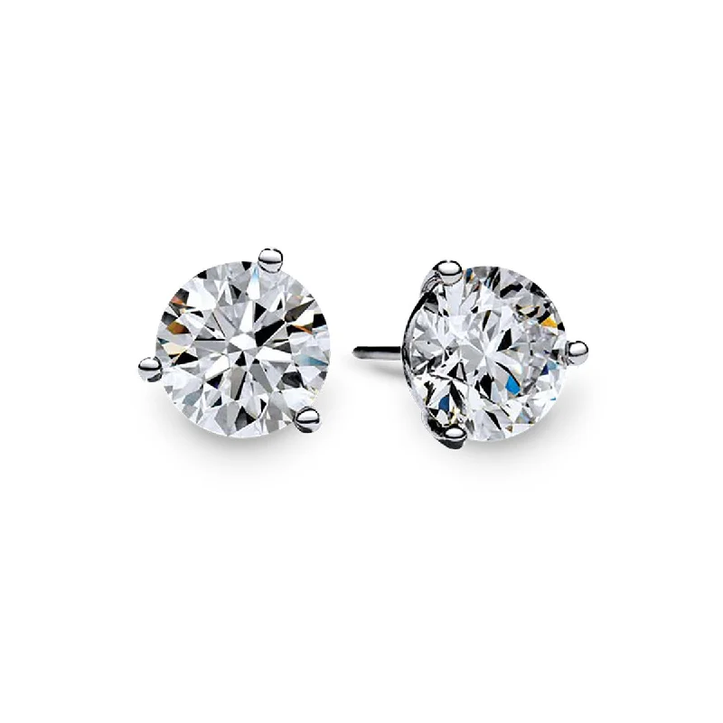 Crystal Earrings For Elegant Style-Fire and Ice Diamond Stud Earrings