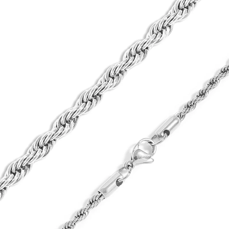 Statement Charm Necklaces For Personalized Style-Stainless Steel Rope Chain Necklace / CHN9700