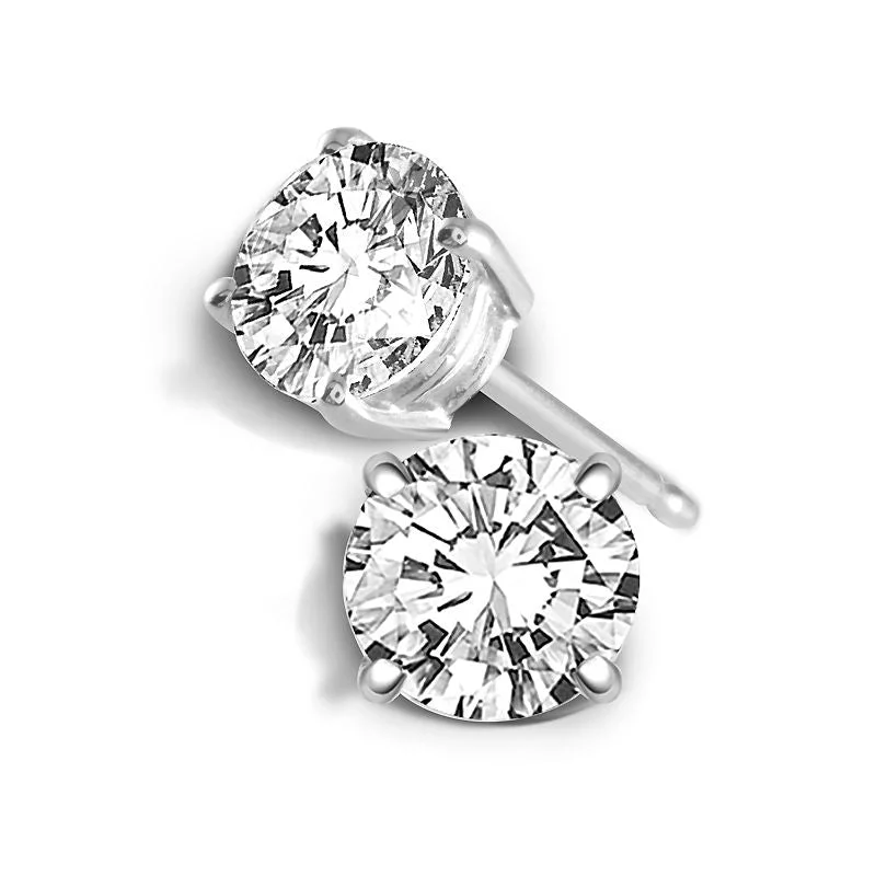 Butterfly Earrings For Spring Looks-1/3 Carat Round Diamond Stud Earrings