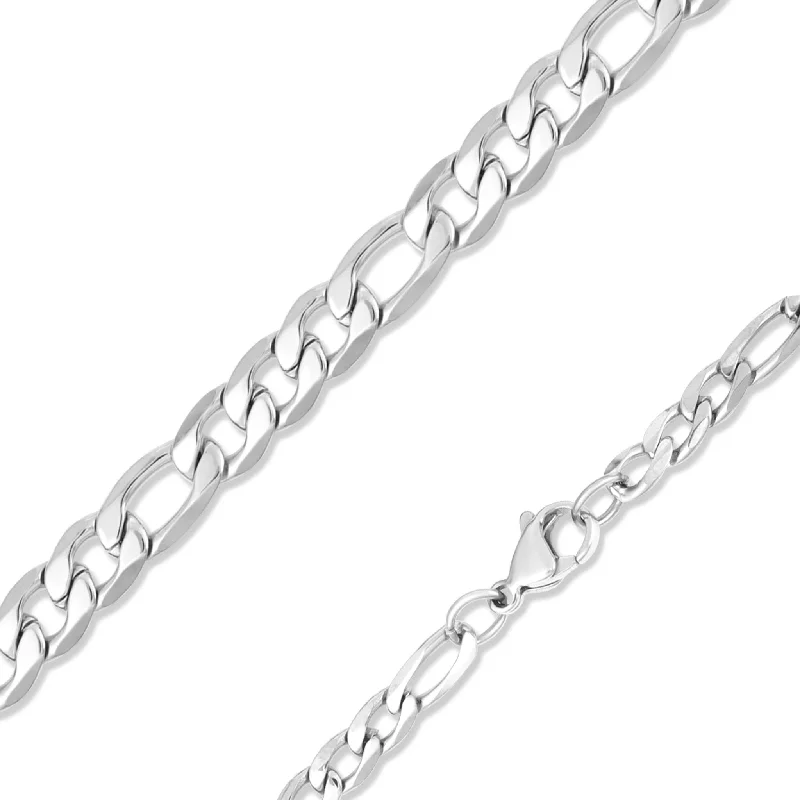 Elegant Chain Necklaces For Minimalist Style-Stainless Steel Figaro Chain Necklace / CHN9500