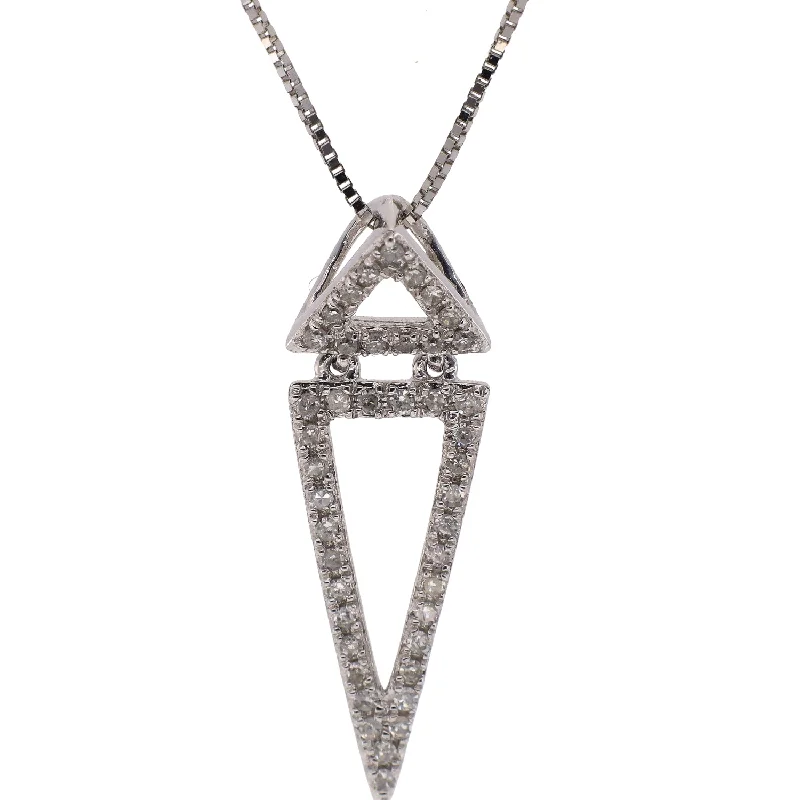 Elegant Diamond Chain Necklaces For Glamorous Fashion-14K White Gold Diamond Necklace