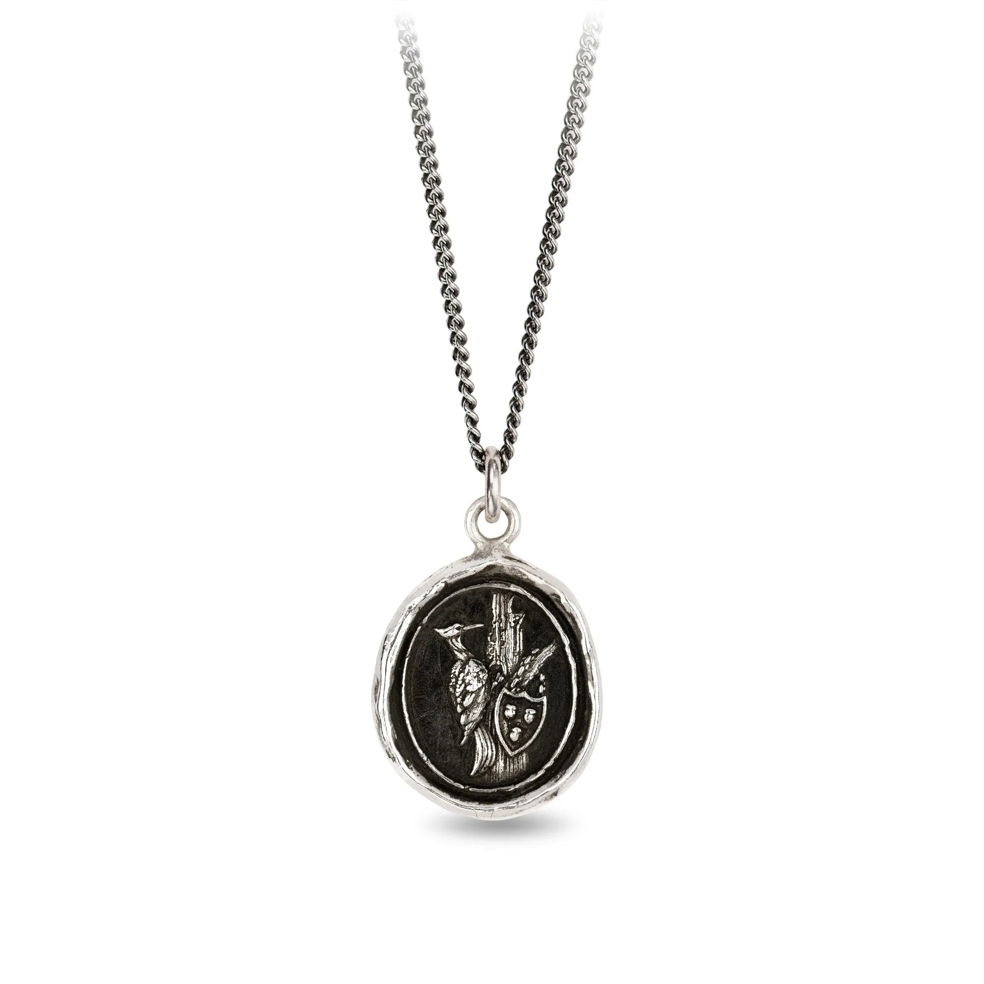 Custom Charm Chain Necklaces For Personalized Gifts-Pyrrha Sterling Silver "Infinite Possibilities" Talisman Pendant 18" Necklace