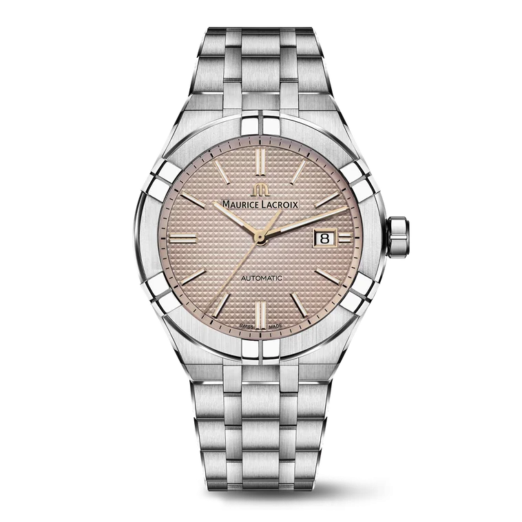 Watches With Zigzag Patterns-AIKON AUTOMATIC DATE 42MM