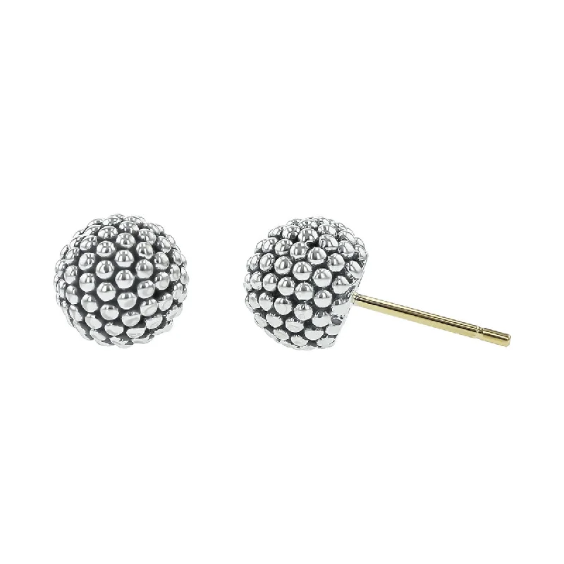 Classic Hoop Earrings For Timeless Look-Lagos Signature Caviar Beaded Stud Earrings