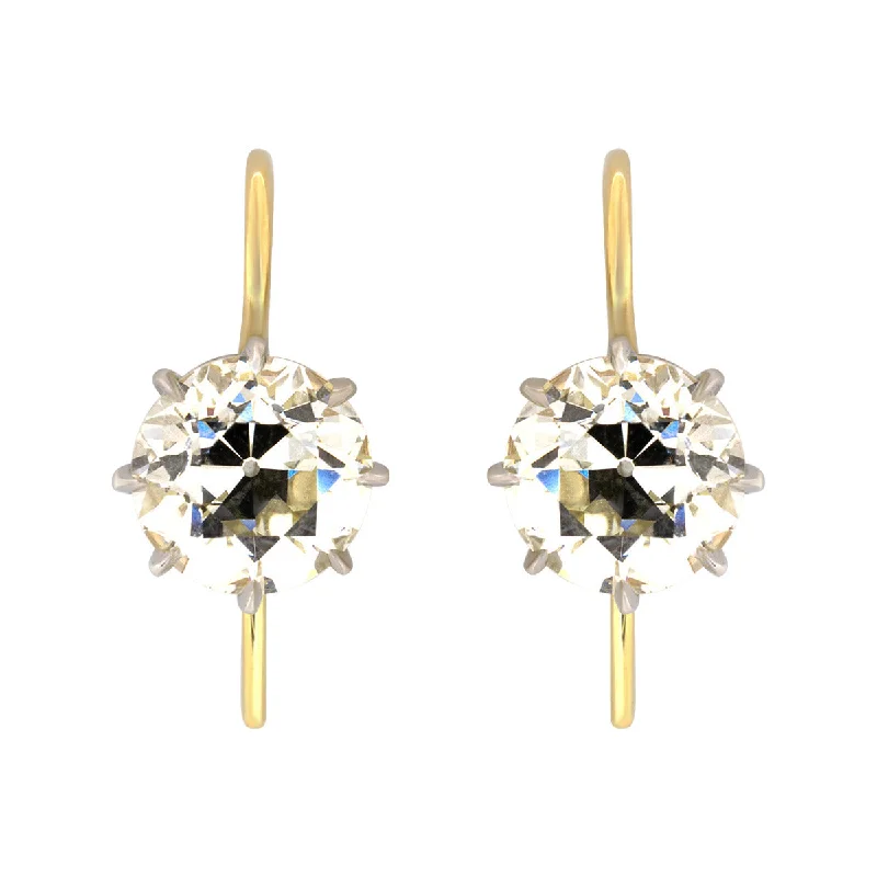 Stylish Resin Earrings For Bright Fashion-Gold and Platinum European-cut Diamond Drop Earrings