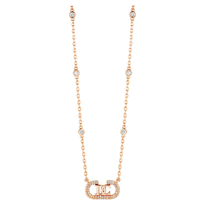 Trendy Beaded Necklaces For Bold Style-Women Voga Rose Gold Necklace