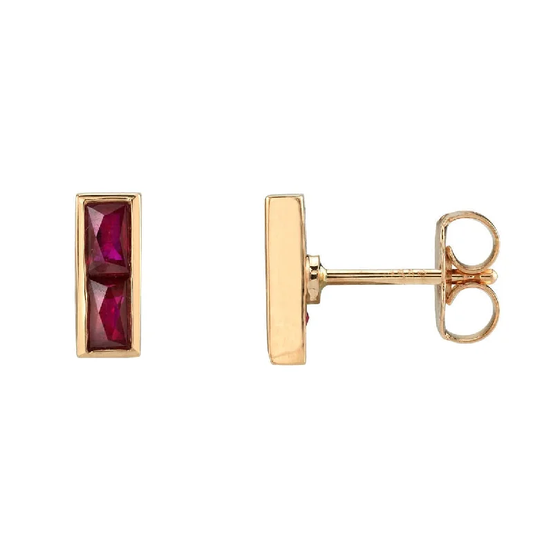 Statement Gemstone Earrings For Bold Fashion-MONET STUDS WITH GEMSTONES