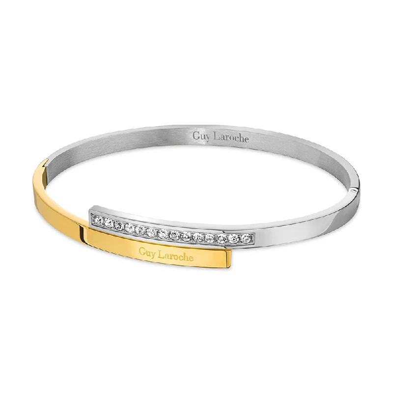 Bangles With Metal Hues-Aurore Two Tone Bangle