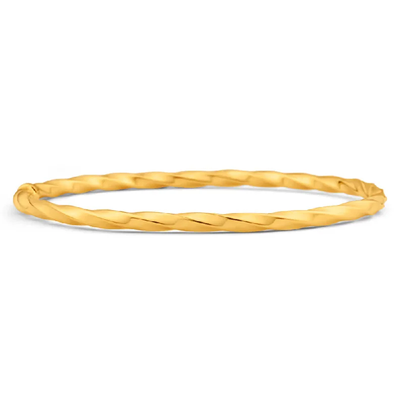 Bangles With Sleek Design-9ct Magnificent Yellow Gold Copper Filled Bangle