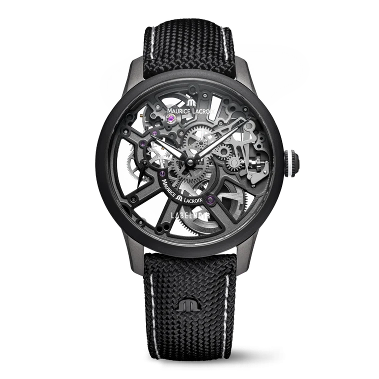 Watches With Multicolor Stones-MASTERPIECE SKELETON LABEL NOIR