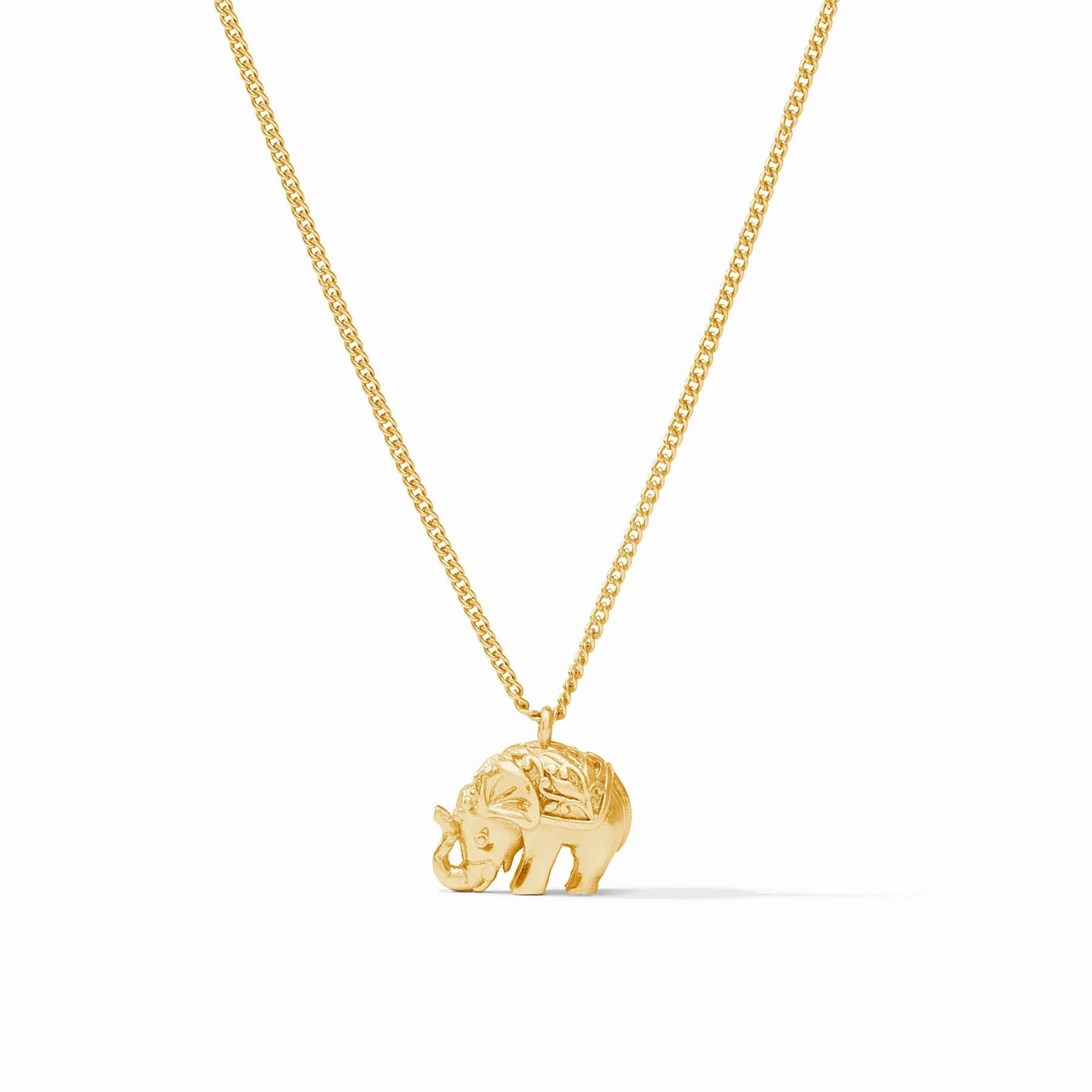 Simple Name Necklace For Personalized Jewelry-Julie Vos Elephant Delicate 24K Gold Plated Adjustable Length Necklace